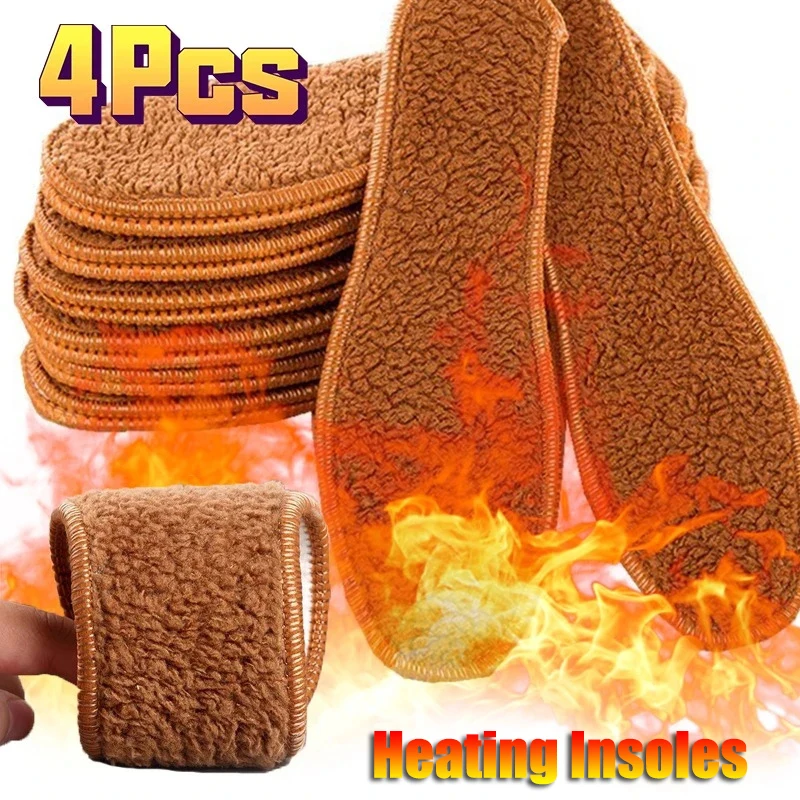 Winter Alpaca Suede Deodorization Warmth Preservation Plush Thickened Insoles Super Soft Lightweight Comfortable Furry Insole