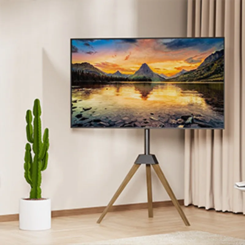 Tripod TV Floor Stand Height Adjustable TV Mount Bracket ±25° Swivel Cable Management for 32-65 Inch Flat Screen TV - view 4
