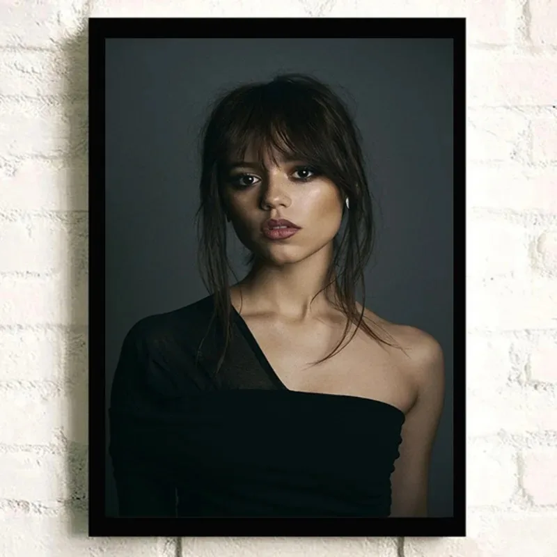 Jenna Ortega Sexy Beautiful Portrait Star Actress Poster Print Canvas Painting Wall Picture Restaurant Living Room Home Decor