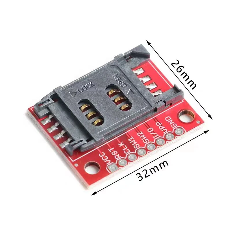 10Pcs SIM Card Socket Breakout Holder Adapter Plate Module with Pin Header Connector PCB Board