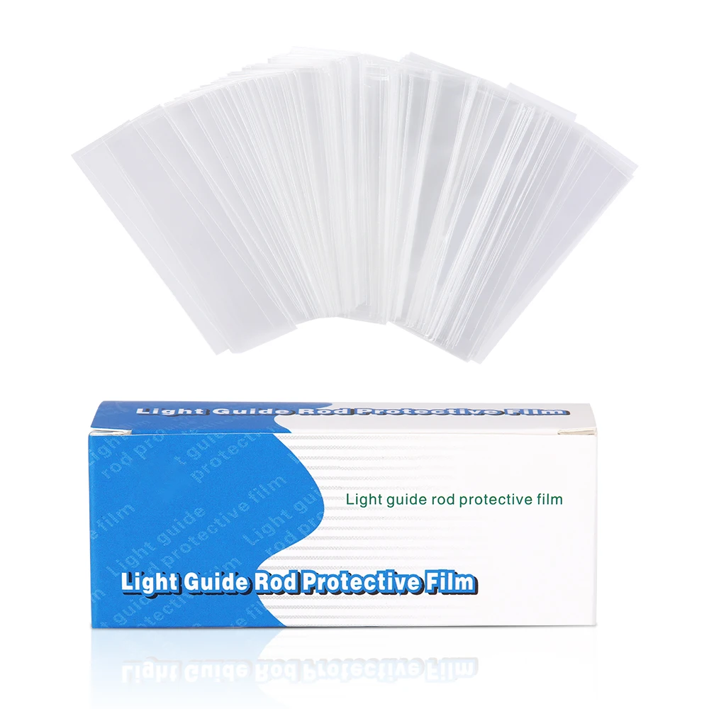 Película protectora para varilla de guía de luz Dental, cubierta protectora de cabeza LED para luz de curado Dental, materiales consumibles