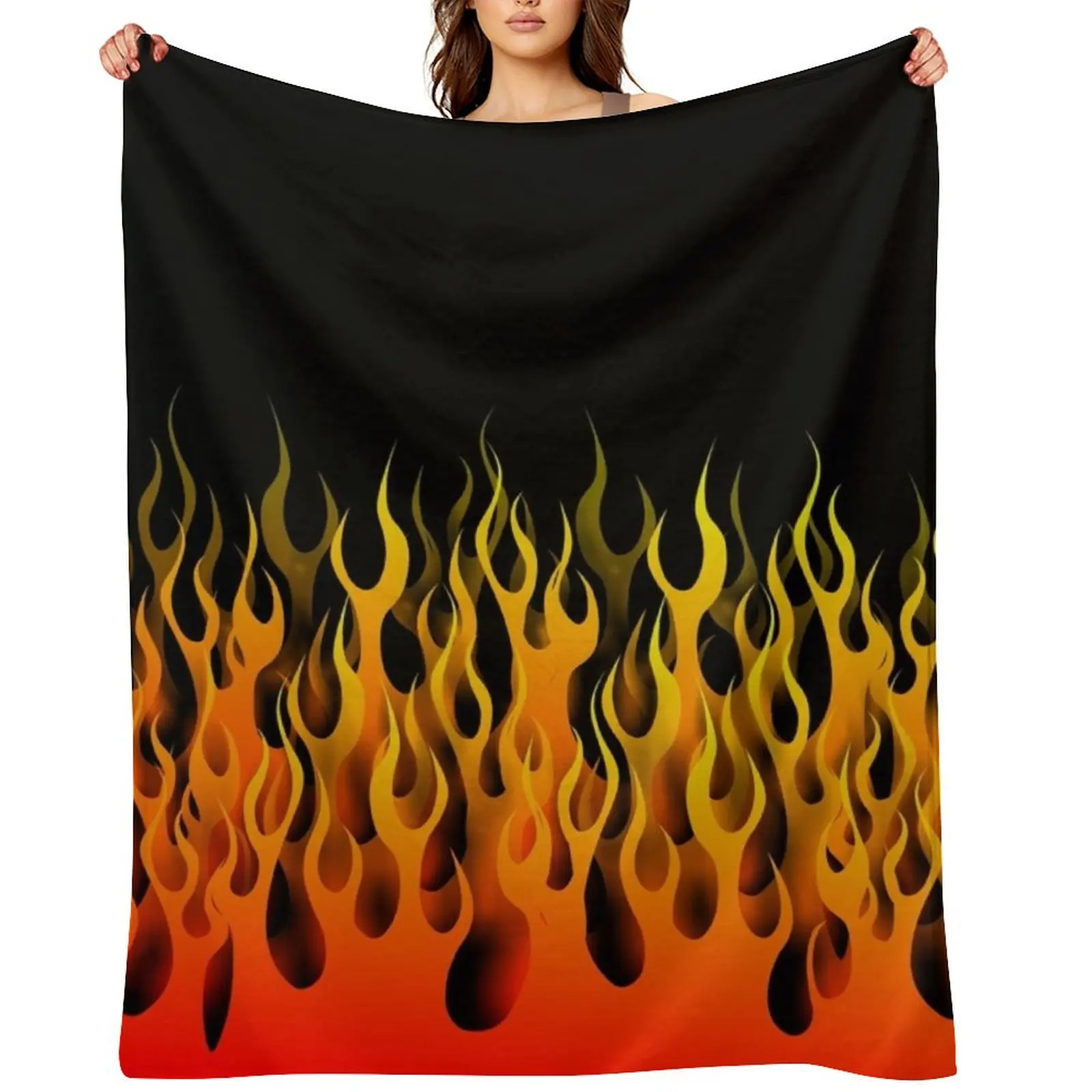 

fire flames Throw Blanket Furry Decorative Sofas Luxury for babies Blankets