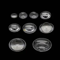 High Quality Optical Glass Transparent LED Lens 28mm 30mm 44mm 50mm 54mm 66mm 78mm 100mm For High Power LED DIY