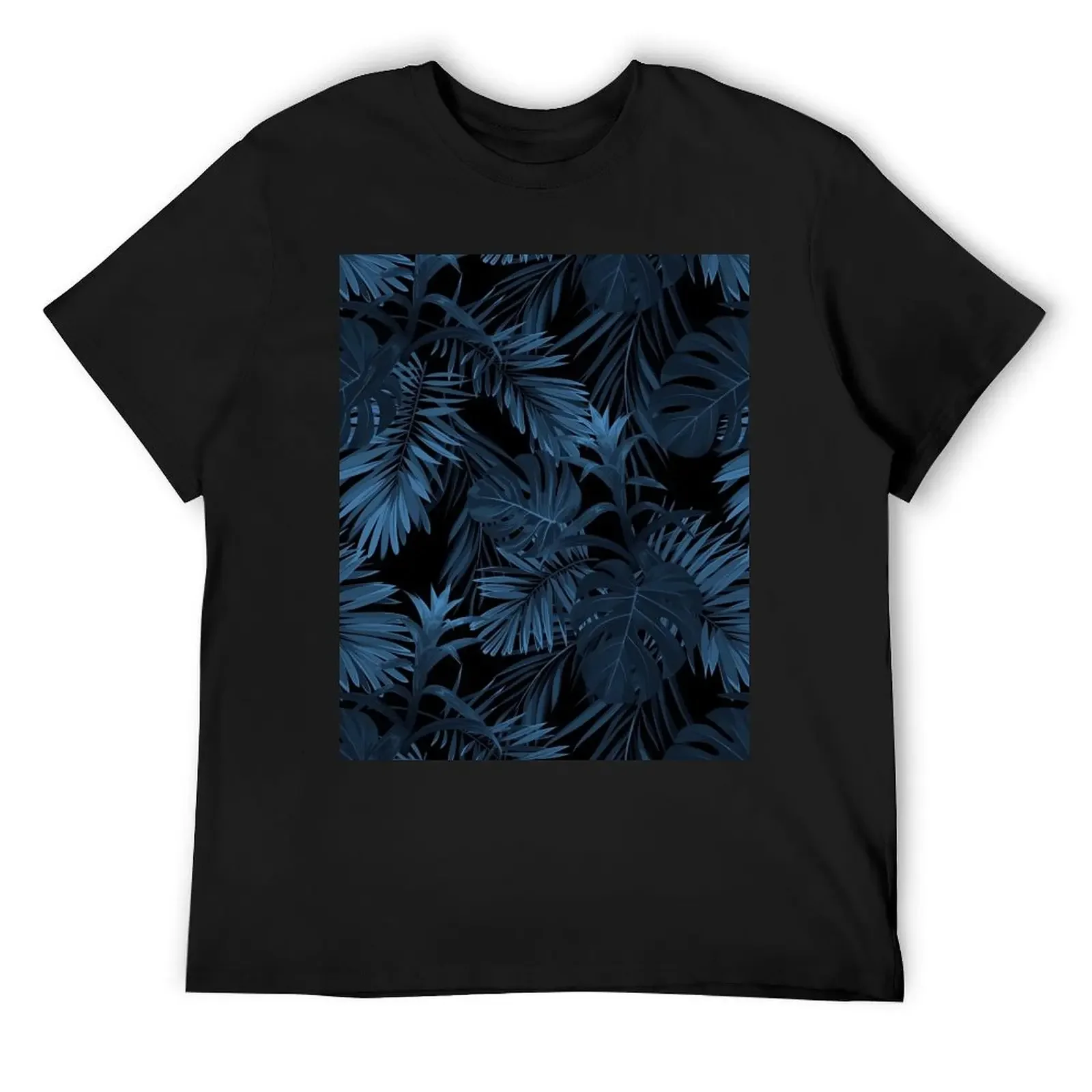 Dark indigo tropical T-Shirt oversizeds for a boy mens designer t shirt