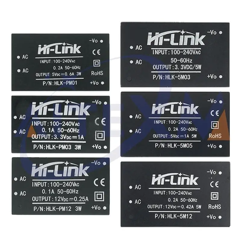 HLK-PM01 HLK-PM03 HLK-PM12 AC-DC 220 V do 5 V/3,3 V/12 V Mini moduł zasilania Inteligentny przełącznik domowy HLK-5M05