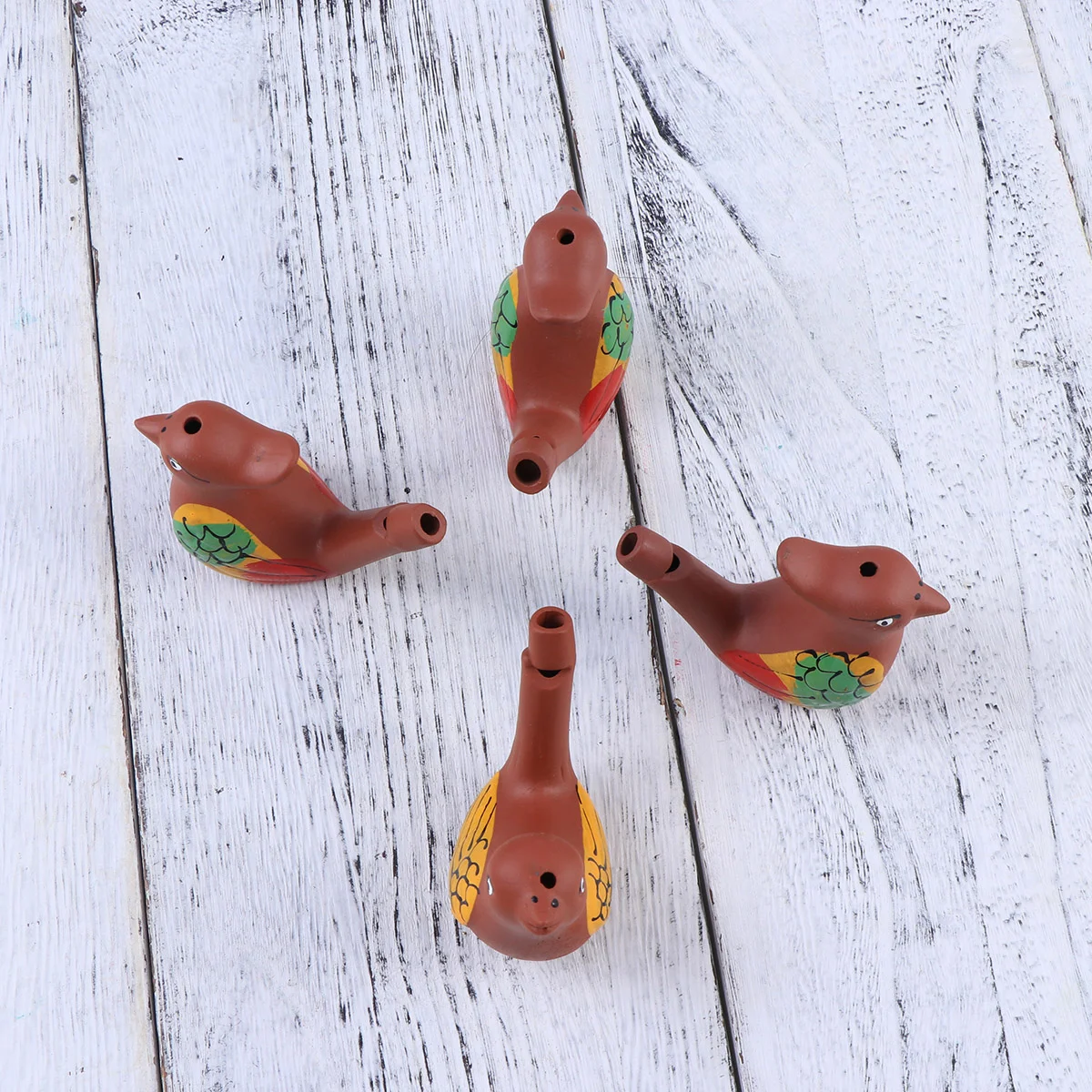 4 Pcs Bird Call Whistle Toy for Kids Emergency Warbling Ceramic Water Warbler Ceramics Christmas