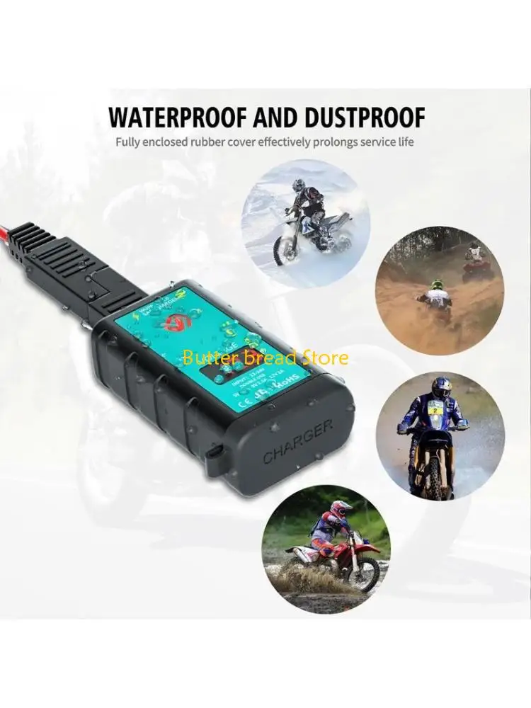 

W89C USB toType C Энергосберегающее эффективное зарядное устройство GPS Зарядное устройство для мотоцикла Черный