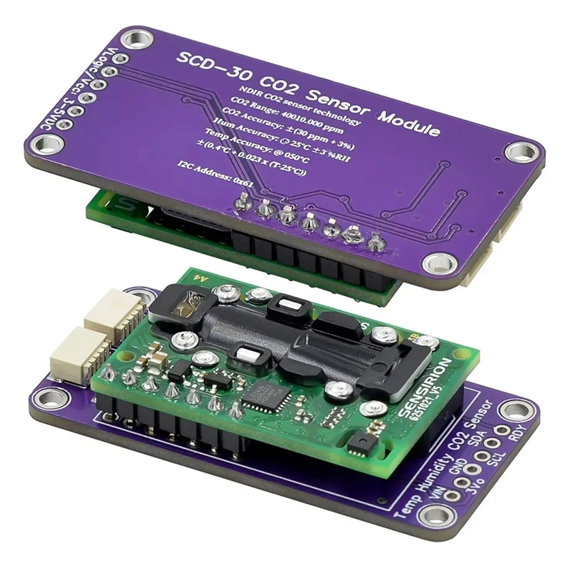 

-A02R SCD30 Air Quality Sensor Module For CO2 And RH/T Measurements I2C Modbus PWM Temperature And Humidity Sensor