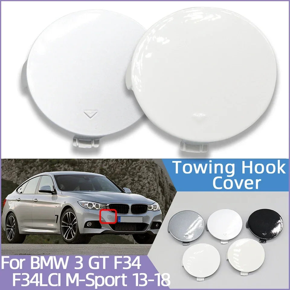 For BMW 3 GT Gran Turismo M Package 2013-2019 Front Bumper Towing Hook Lid Cover Cap Hauling Hook Shell #51118061552 Painted