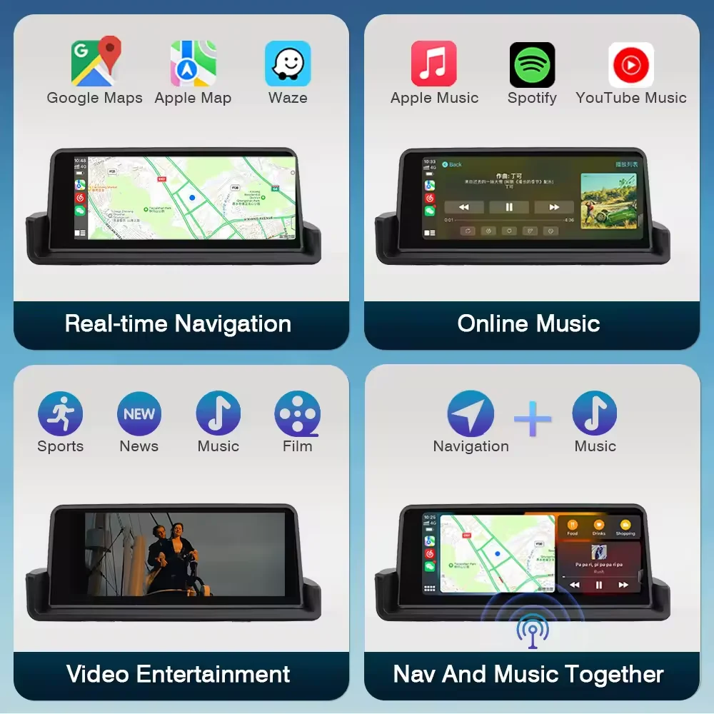 BONROAD اللاسلكية Carplay أندرويد راديو السيارة التلقائي لسيارات BMW 3 Series E90 E91 E92 E93 لينكس مشغل وسائط متعددة BT GPS شاشة تعمل باللمس