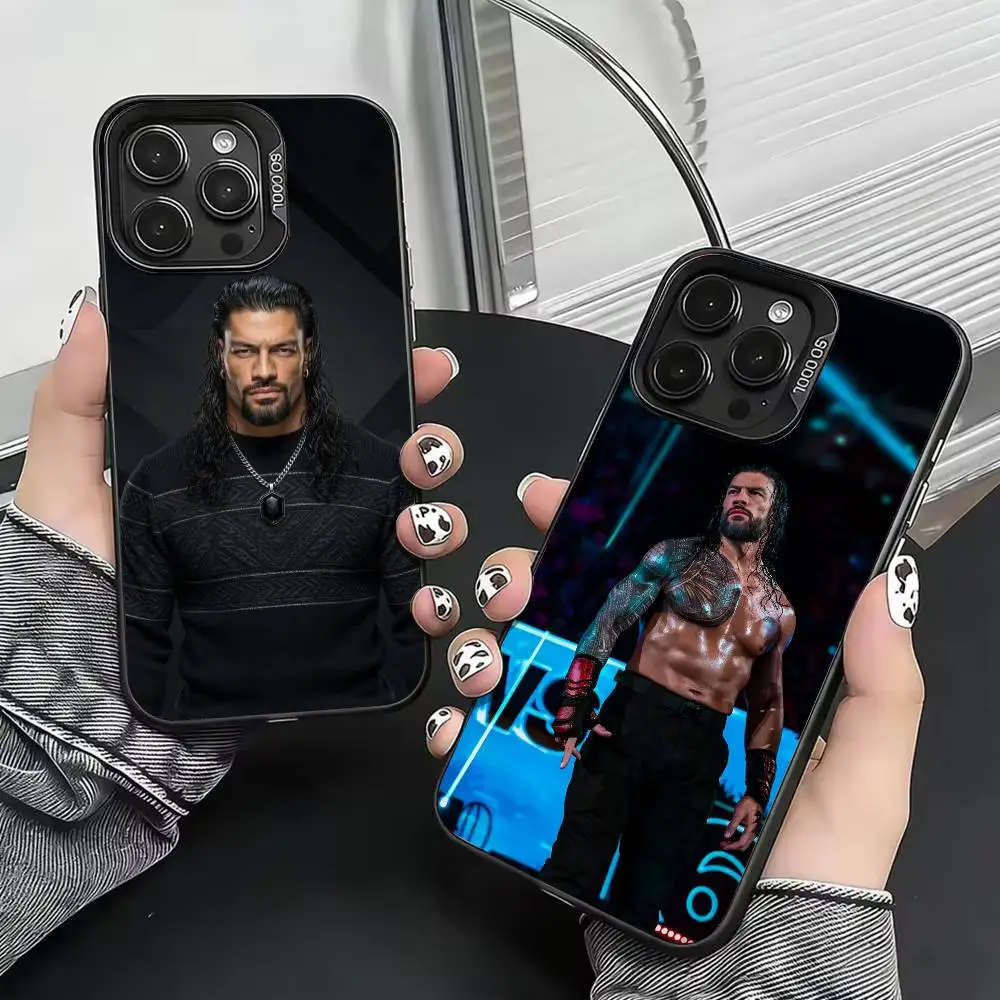 

wrestler Roman Reigns Phone Case For iPhone 17,16,15,14,13,12,11 Plus,Pro Max,XS,Colorful Silver Phone case Funda Cover