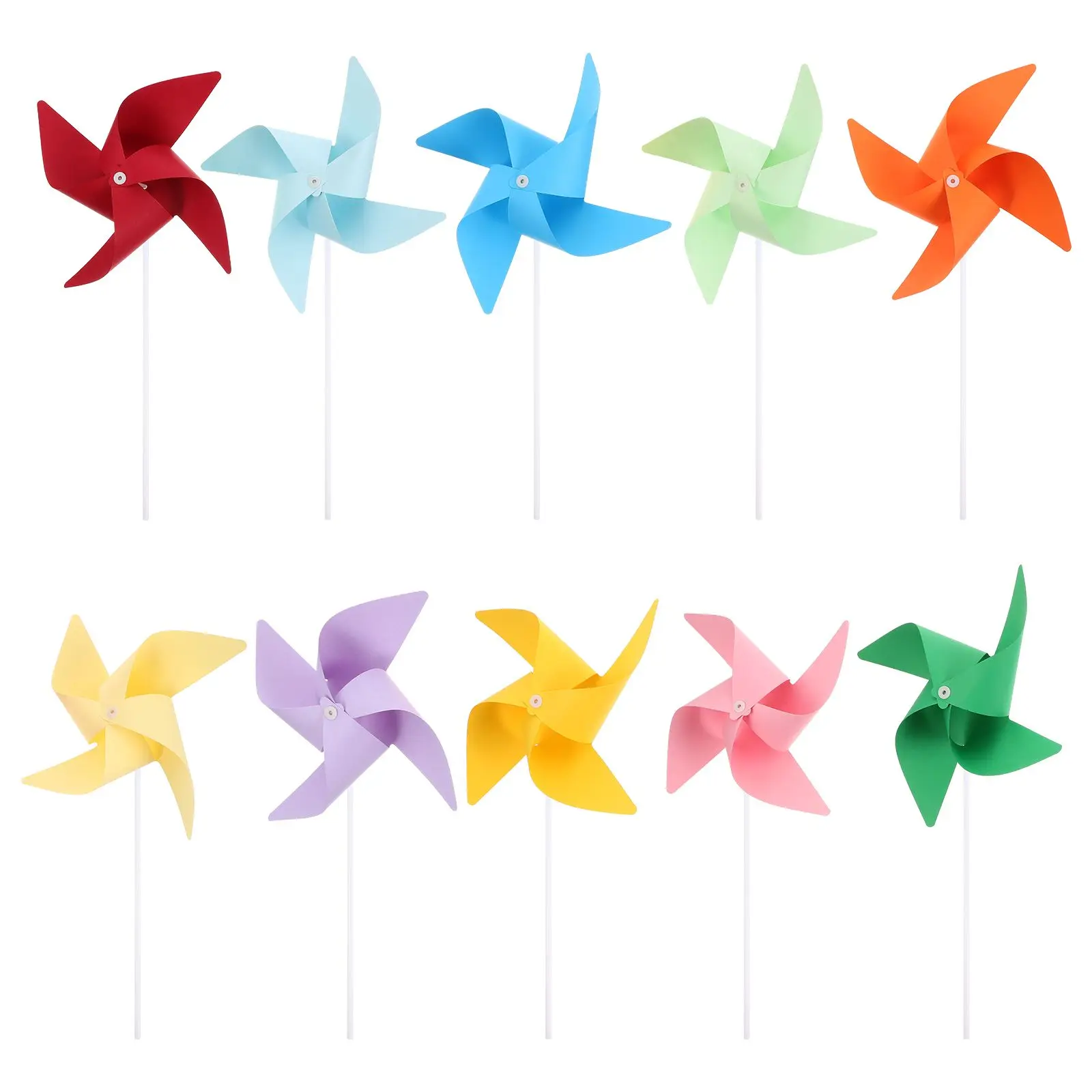 

12 Pcs Paper Windmill Toys Pinwheels for Kids Children DIY Suite Graffiti Plastic Kit