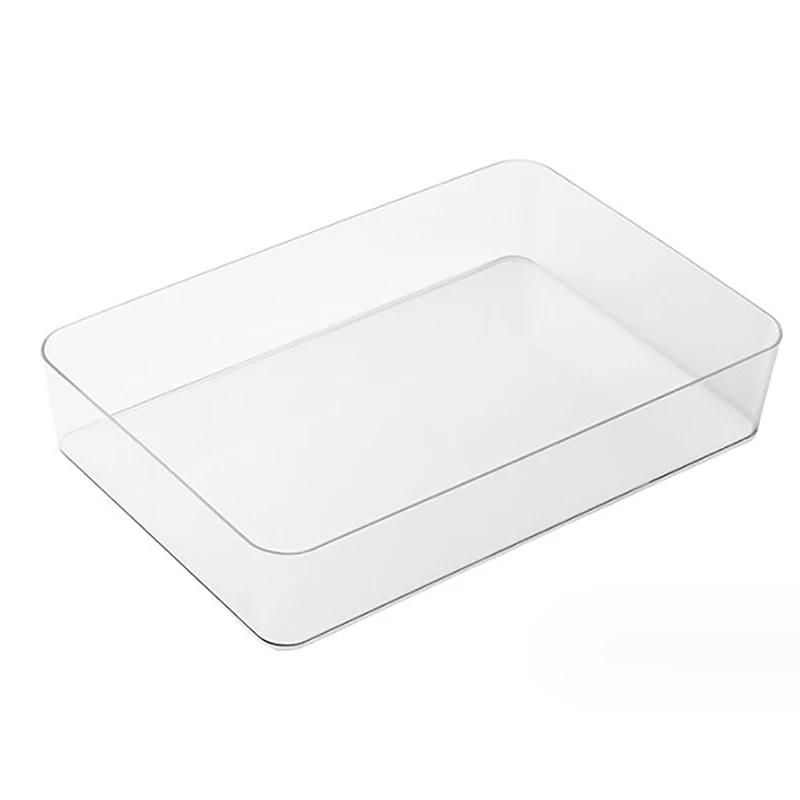 منظم درج شفاف ، صندوق تخزين مقسم ، شفاف ، حمام ، مكياج ، مطبخ ، أدوات مائدة ، صناديق ، قطعة واحدة