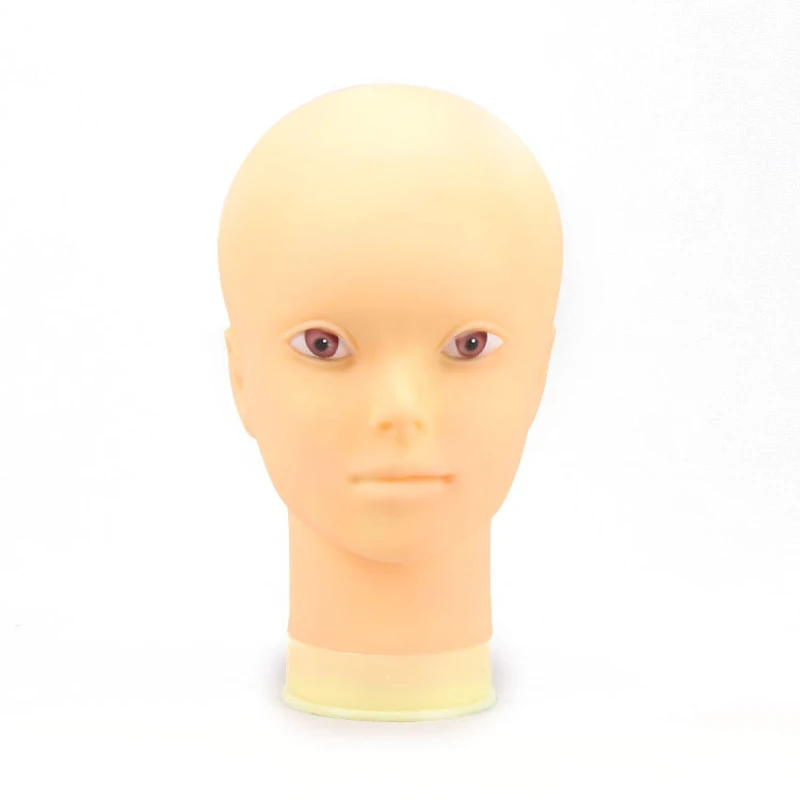 Soft Bald Wig Practice Mannequin Head Beauty Training Makeup Doll Model Wig for Store Display