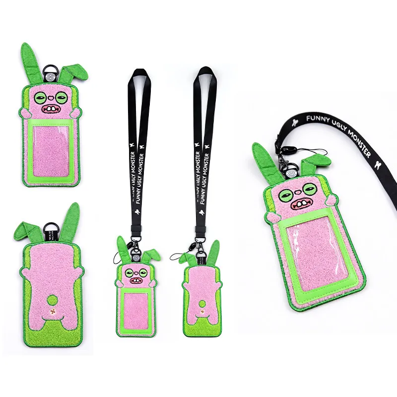 Fuggler Cute Tooth Monster Card Tide Play Doll Card Bag Pendants Creative Lanyard Card Holder Student Hanging Neck Lanyard Badge view 2