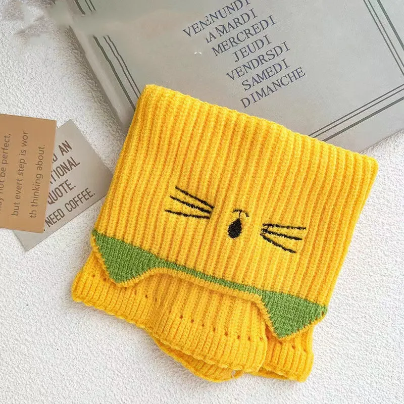 Sciarpa di cartone animato per bambini Sciarpa invernale Sciarpa lavorata a maglia di lana per regalo per attività scolastiche all'aperto per bambini