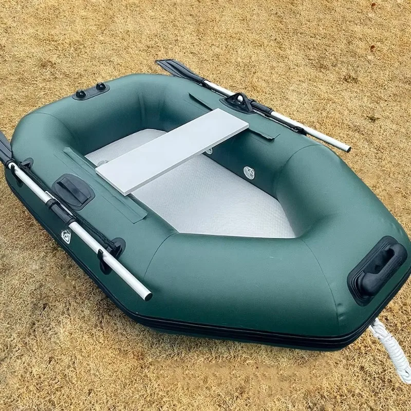 

1.8M rowing boat with air deck floor, single inflatable kayak with accessories, fishing boat