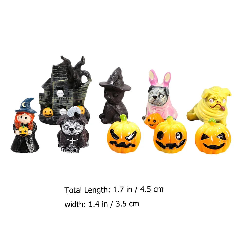 Halloween Heks Beeldje Micro Landschap Ornament Decor Miniatuur Ornamenten Voor