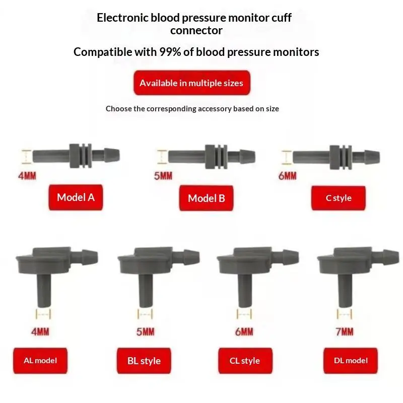 Blood Pressure Cuff Connector Air Hose Adapter Leak Proof Plastic Connector For Electronic Sphygmomanometer Home Health Care