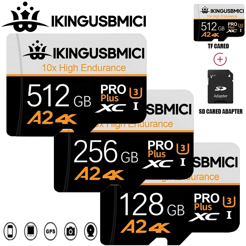 TF Cards Memory Card Micro TF SD Card SD Cards 32GB 256GB 128GB Temperature Proof Performance for Laptop Phone Nintendo Switch