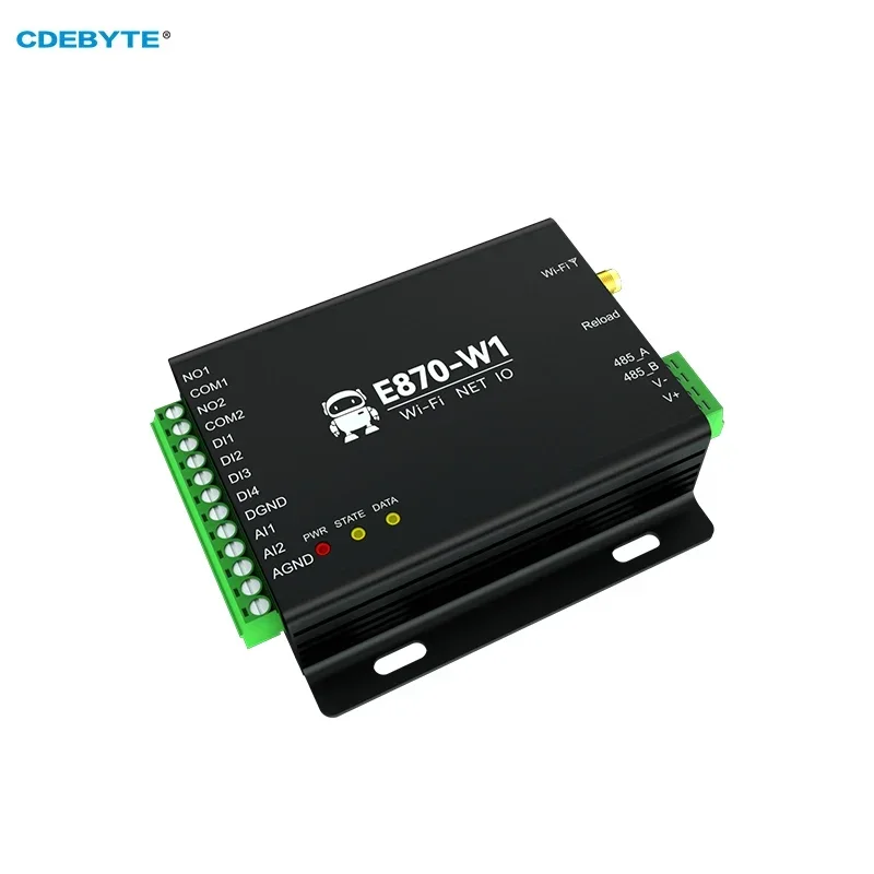 WiFi Edge Acquisition Gateway IO Controller Ethernet RS485 4DI+2DO+2AI CDEBYTE E870-W1 TCP/UDP/MQTT Protocol Modbus DC 8~28V