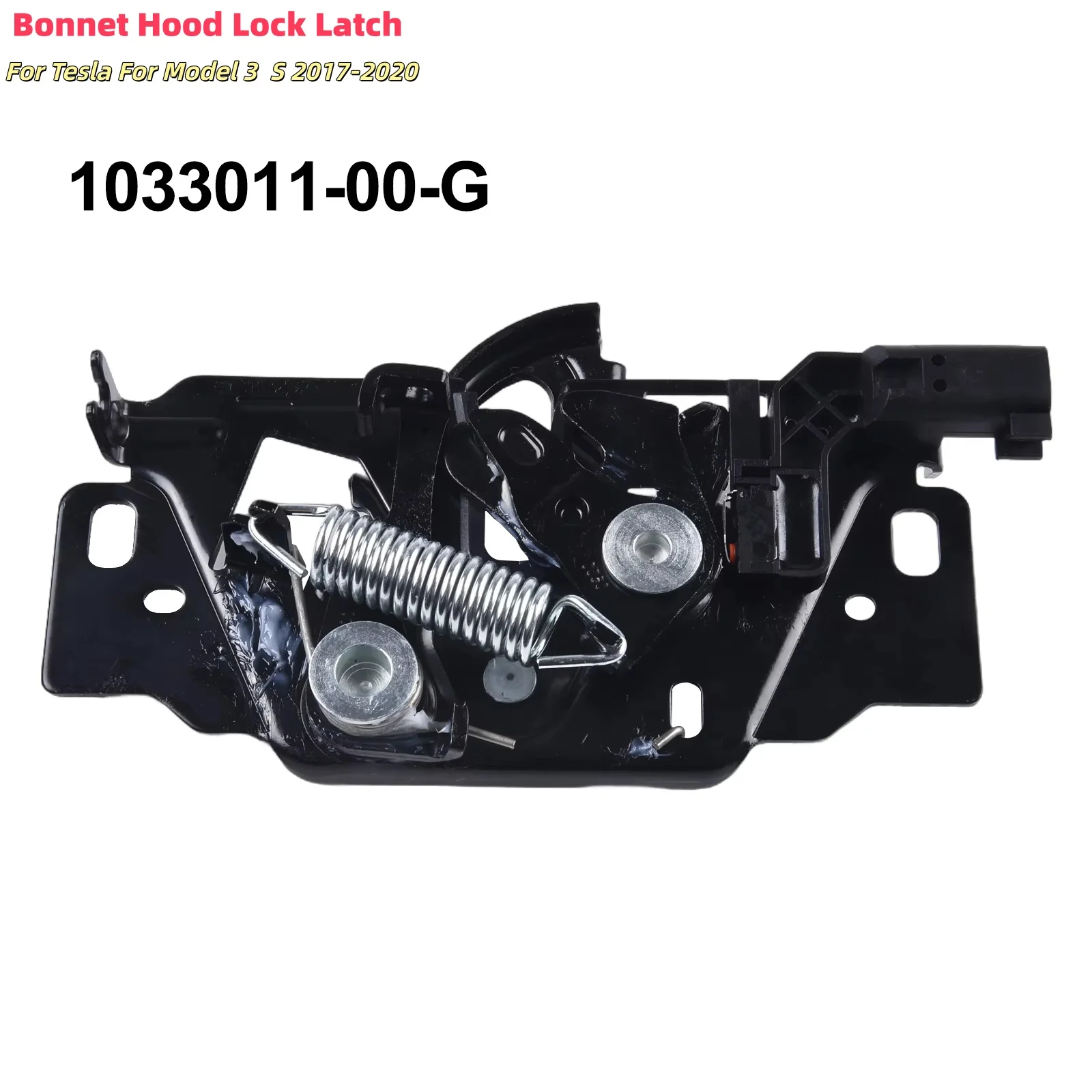 For Tesla Compatible Bonnet Hood Lock Latch for Model 3 S X 2017 to 2020 OEM Replacement Part 103301100G Direct Installation