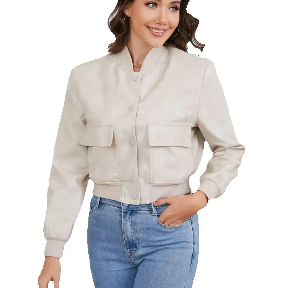 女性用レザージャケット、花柄刺繍レザージャケット、レディースフェイクレザーソフトレザーモトバイカーアウターウェア