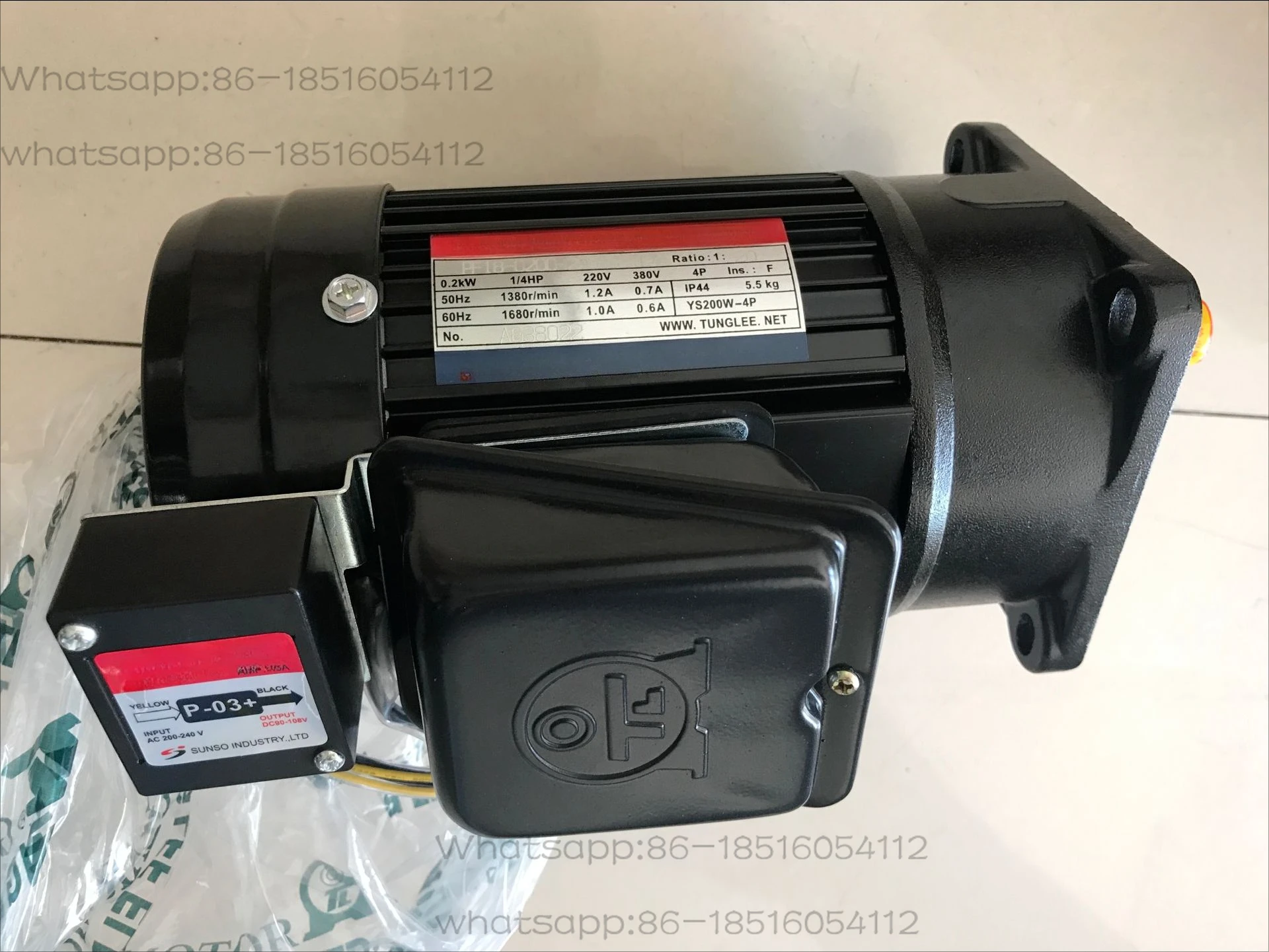 

Двигатель, двигатель с режущей головкой 0,2 кВт 1:20 YS200W-4P PF18-0200-20S3B-TL4