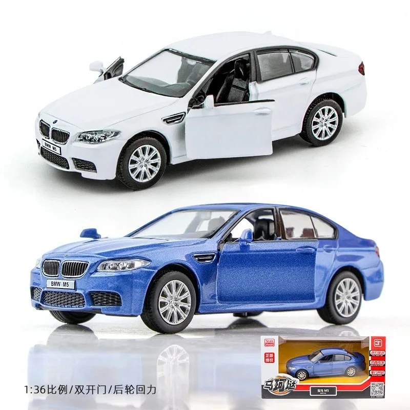 1:36 M5 Simulation Diecast & Toy Vehicles Pull Back Car & Doors Open RMZ city Alloy Collection Model Birthday Gift