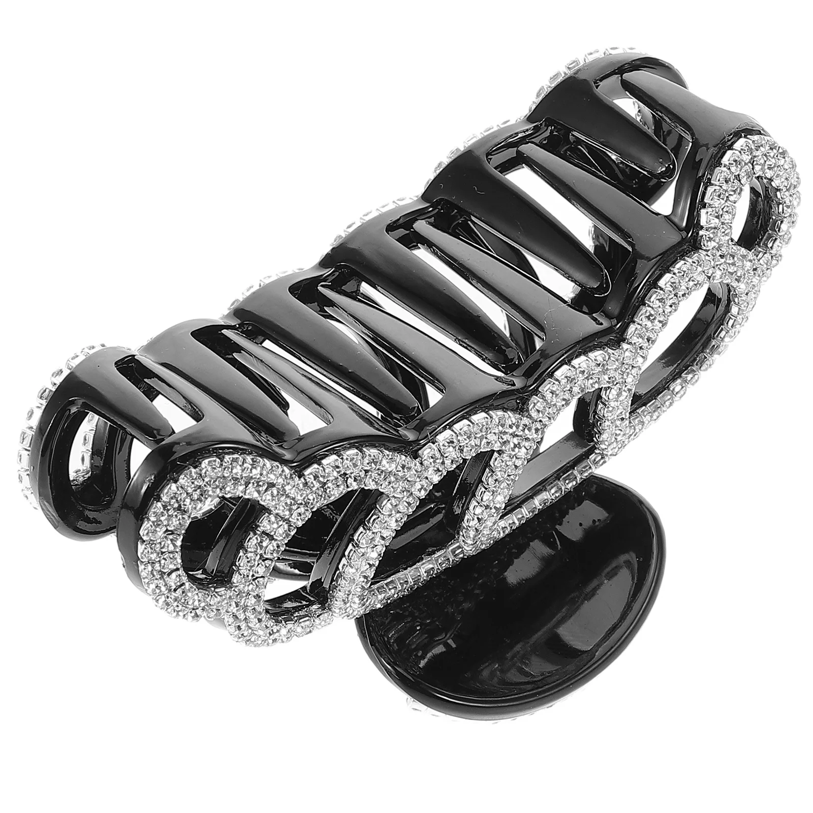 Pinza para el pelo con diamantes de imitación grandes, herramienta de estilismo para lavado de cara y ducha con brillo de resina, accesorio diario para mujer, pinzas para el cabello