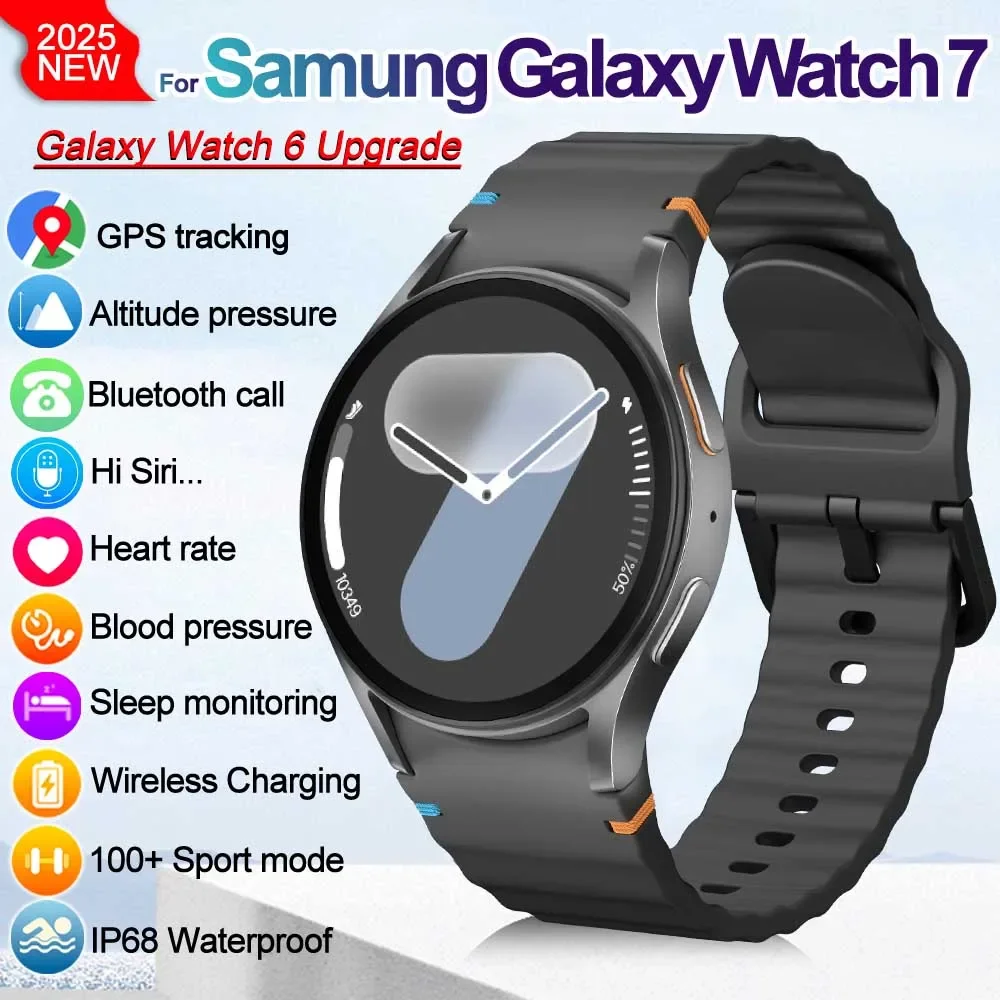 

2025 New Original for Samsung Galaxy Watch 7 Smart Watch Men Women Custom Dial HD AMOLED Voice Call NFC GPS Tracker Sports Watch