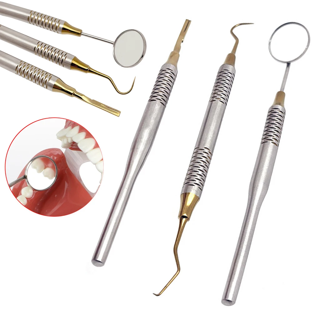 

Dental Mirror with Explorer Probe - High-Quality Stainless Steel Dentist Instrument for Precision Teeth Cleaning