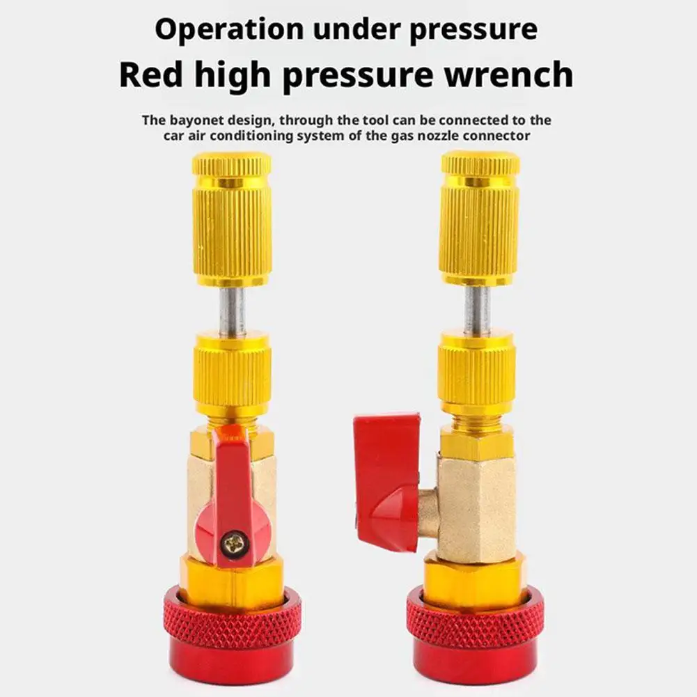 

Adjustable Car A/C Valve Core Puller R134A Valve Core Pressure Wrench Tool Remover Core / Valve Quick Remover Low High H4Y0