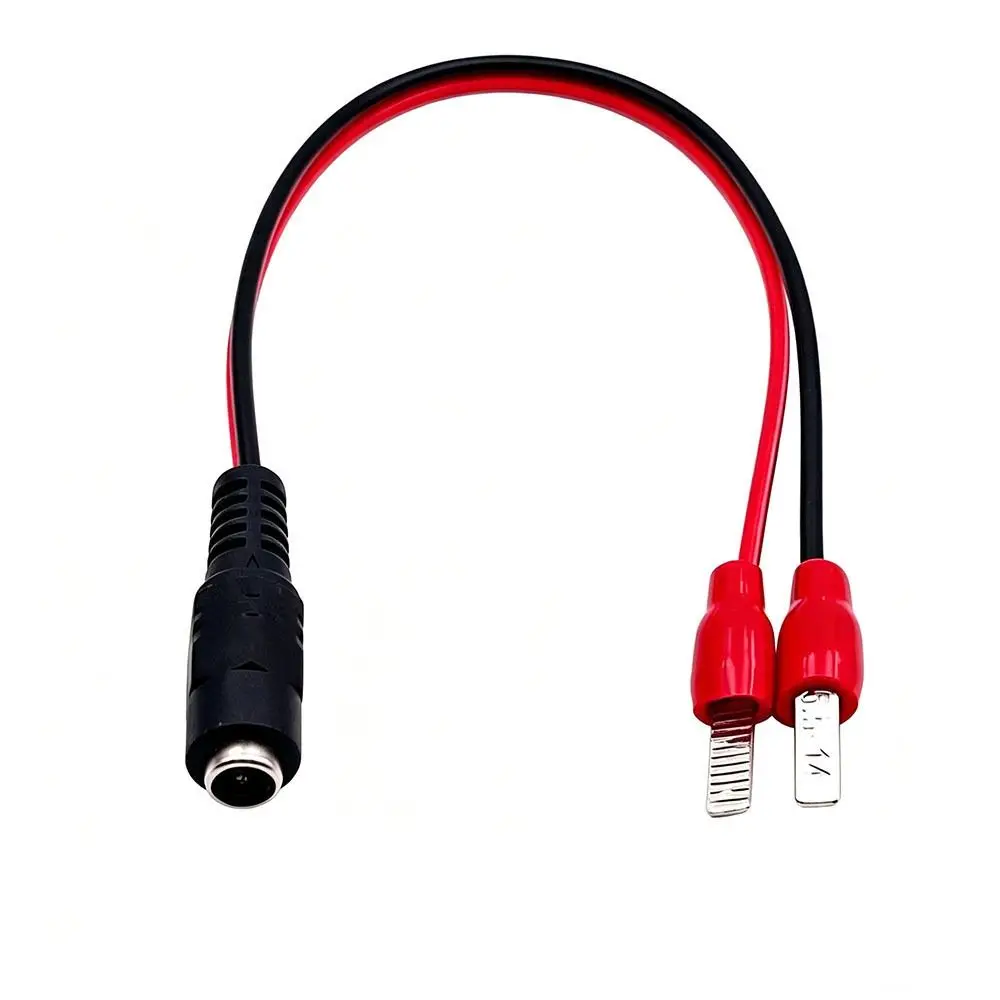 PVC DC Power Adapter Cable Copper Insulated Blade Terminals DC Cable Red Black Polarity Female Barrel Battery Charging Cable