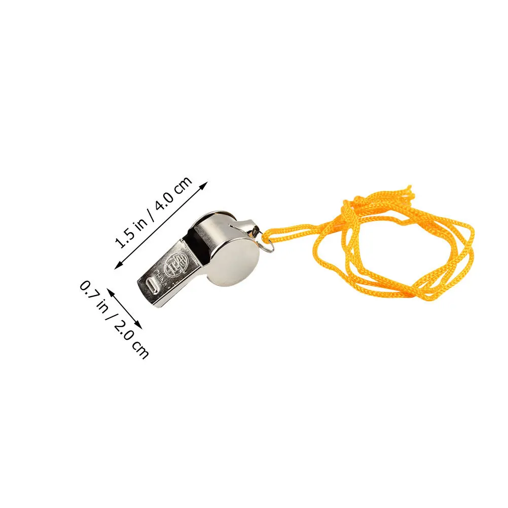 12Pcs Loud Metal Whistle High Decibel Emergency Whistle for Outdoor Adventure Hiking Camping Football Basketball Keychain
