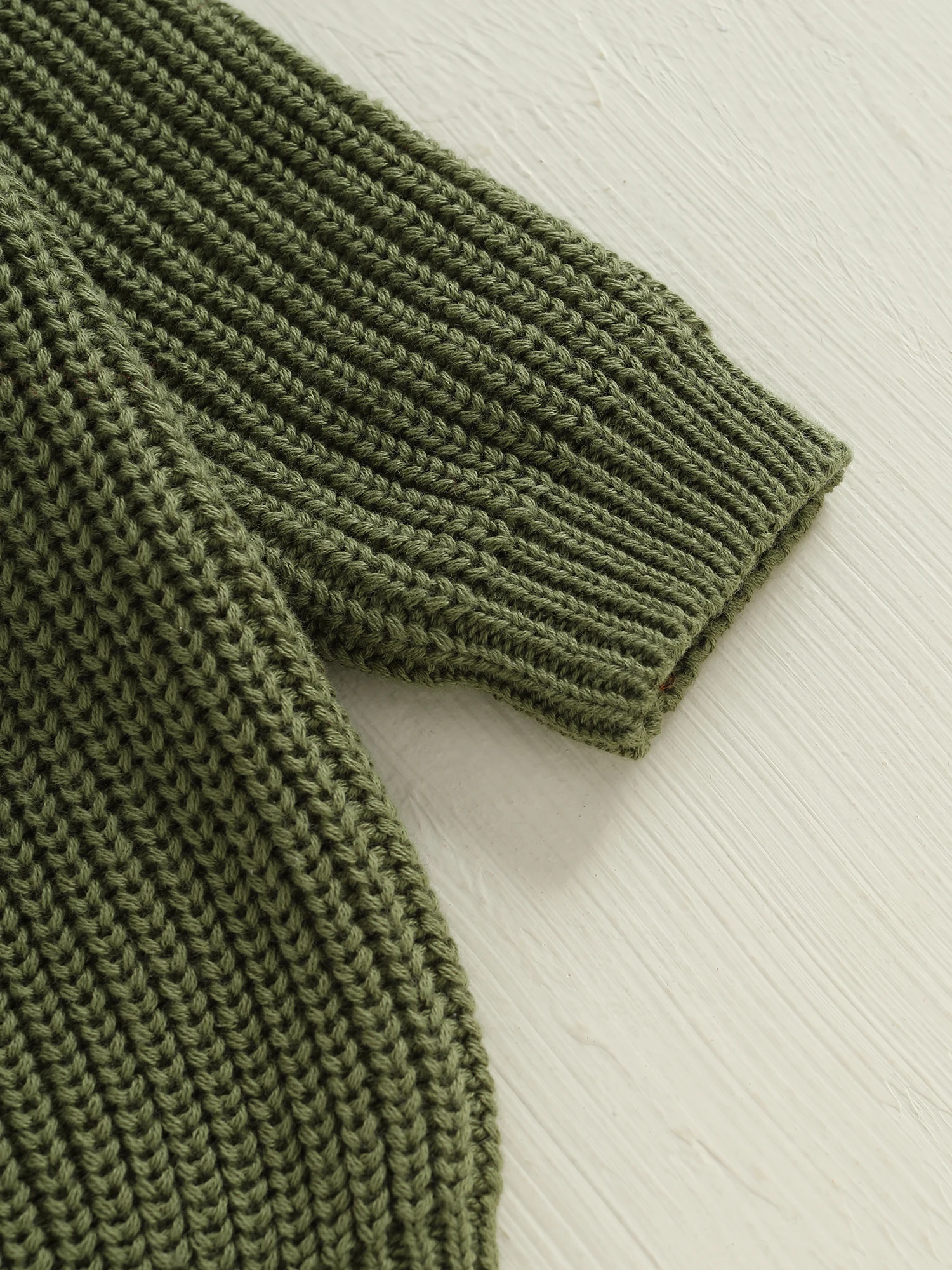FOCUSNORM 0–5 Jahre Weihnachtspullover für kleine Kinder, Jungen und Mädchen, 4-farbige Schleife, Weihnachtsbaum-Stickerei, langärmelig, Rundhalsausschnitt, Strickpullover – Detail 10