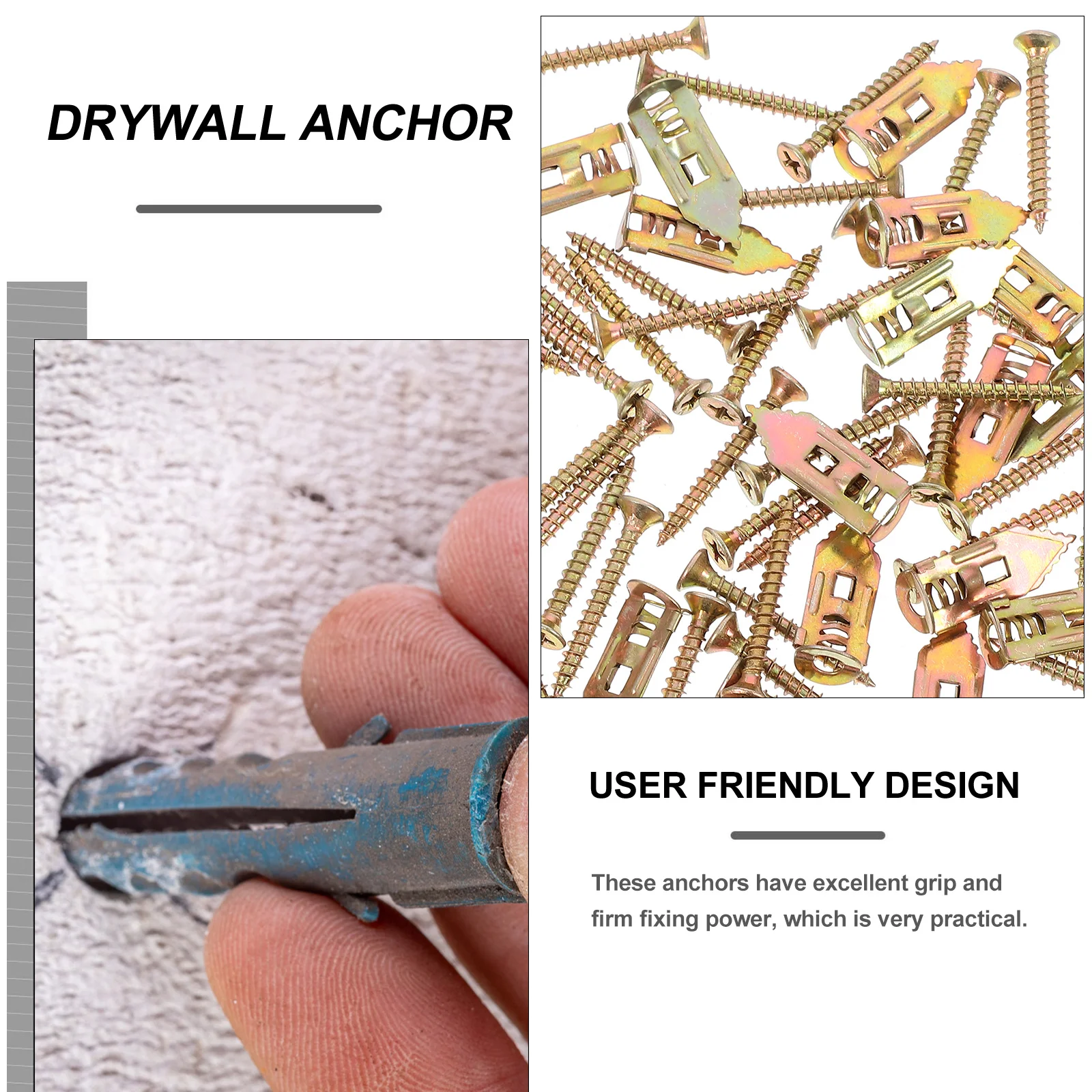 50 قطعة الحفر الذاتي قرع نوع دريوال المراسي الصلب التوسع مسامير جدار معدني مرساة دائم الحمل الثقيل تحديد سريع