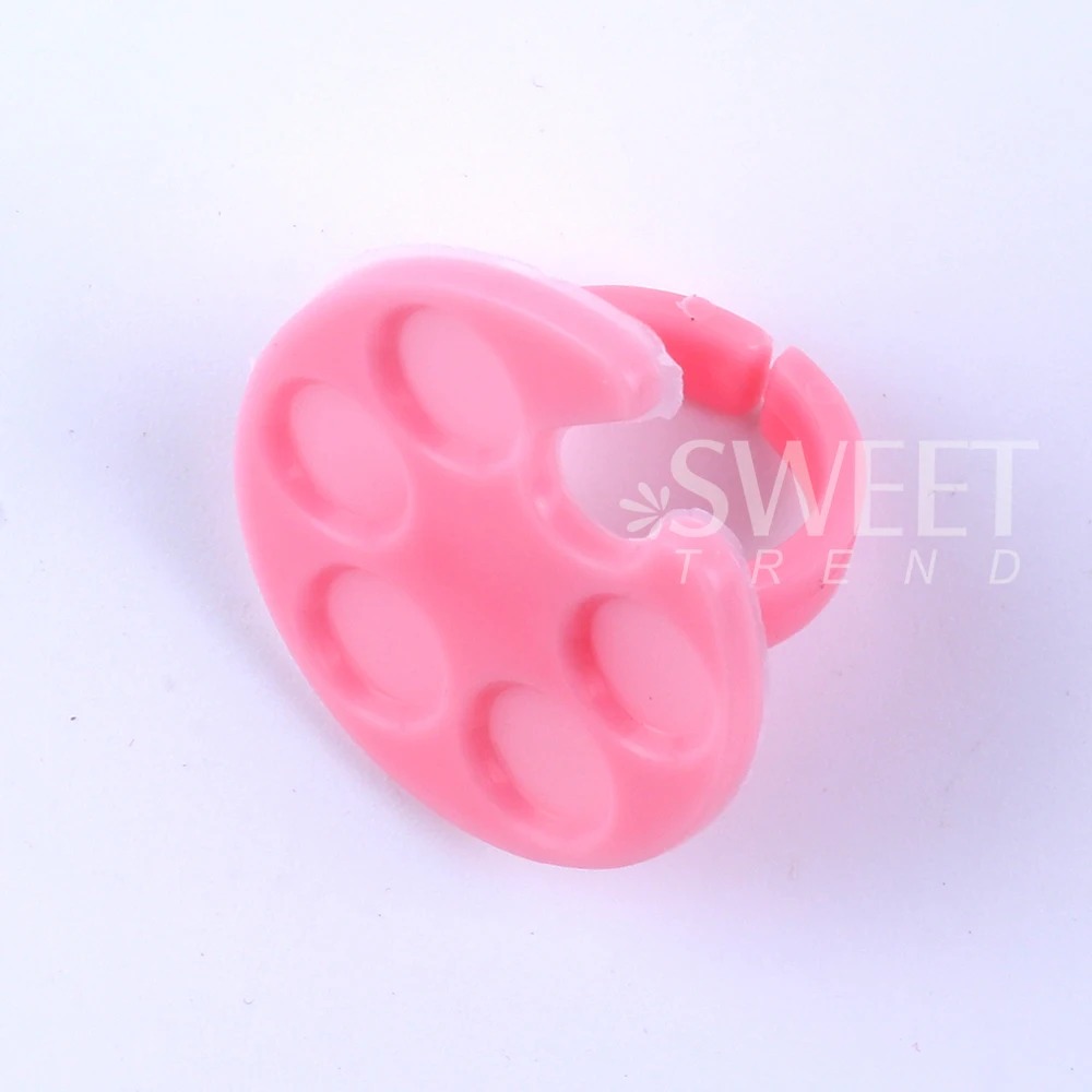 5 قطعة البلاستيك مسمار الفن لوحة البسيطة البنصر طبق خلط اللون UV هلام اللوحة حامل لوحة الصباغ صينية مانيكير مسمار أدوات #5