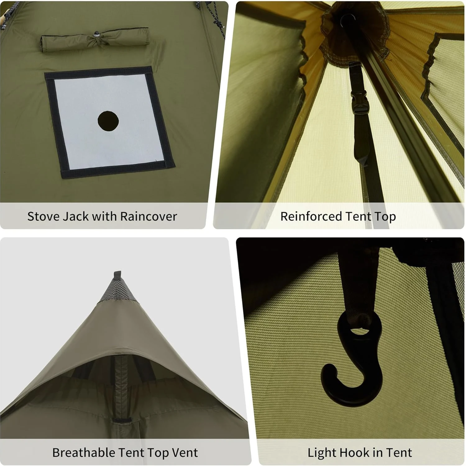 Ultralight Pyramid Camping Tent 6