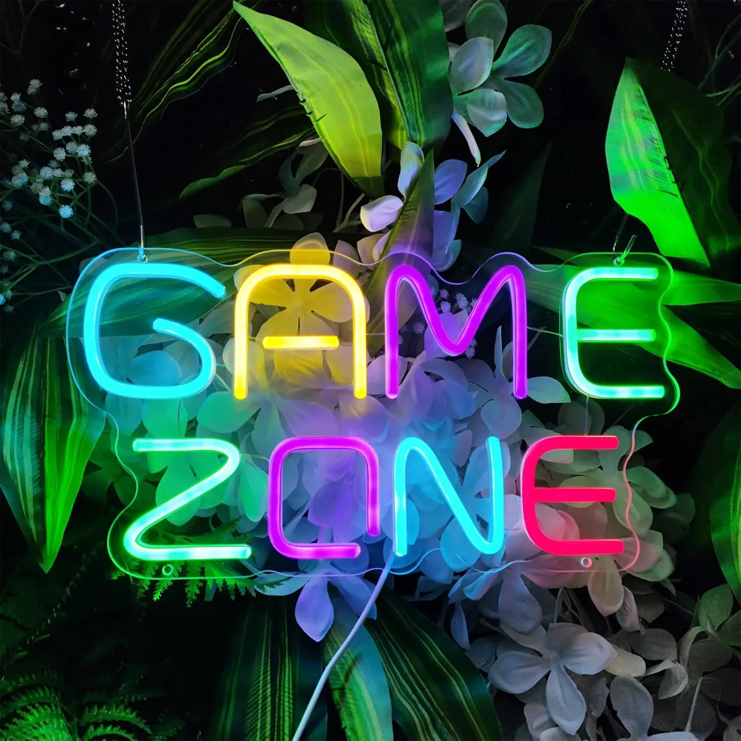 Game Zone  Neon Sign LED Neon Light for Wall Decor USB Powered for Bedroom Bar Shop Game Room Man Cave Decor Gift for Game Lover