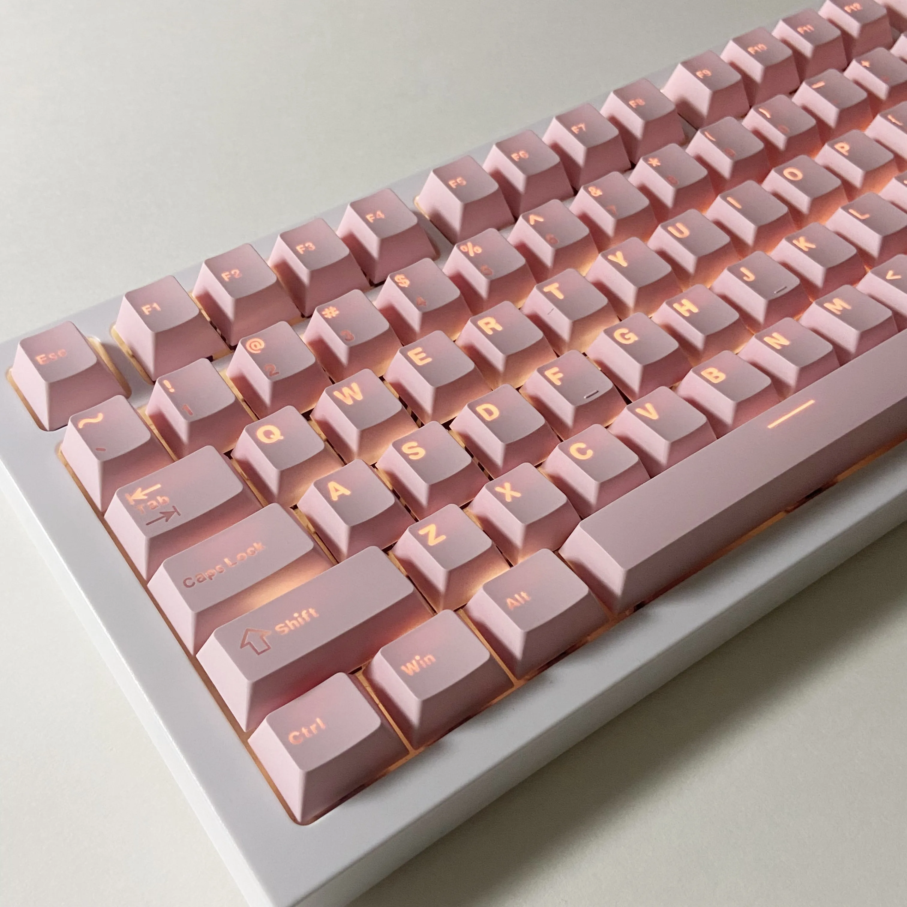 

Колпачки для клавиш Top Shine Cherry Profile, черный/белый/розовый/синий/серый/красный/зеленый сплошной цвет для 60% 75% 87% 100% механическая клавиатура