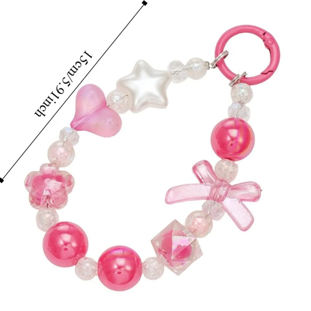 سلسلة هاتف على شكل فراشة ملونة جذابة، حزام معصم محمول مضاد للفقدان، هدية، قلادة حقيبة كرتونية، إكسسوارات هاتف