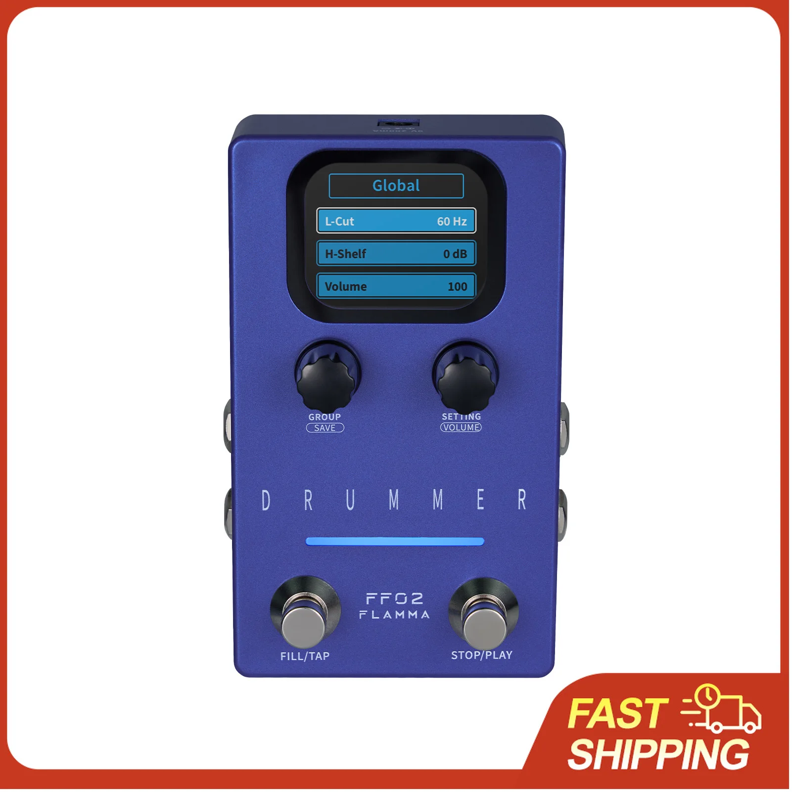 FLAMMA  Machine Guitar Effect Pedal 121  Grooves 11 Styles Rhythm Pedal 66 Customizable Slots Rhythmic Guitar Effects