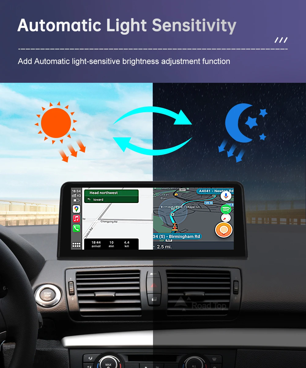 Drahtlose CarPlay Android Auto Auto Multimedia Bildschirm Für BMW 1er E81 E82 E87 E88 CCC CIC System Touch Display Auto Radio – Detail 6
