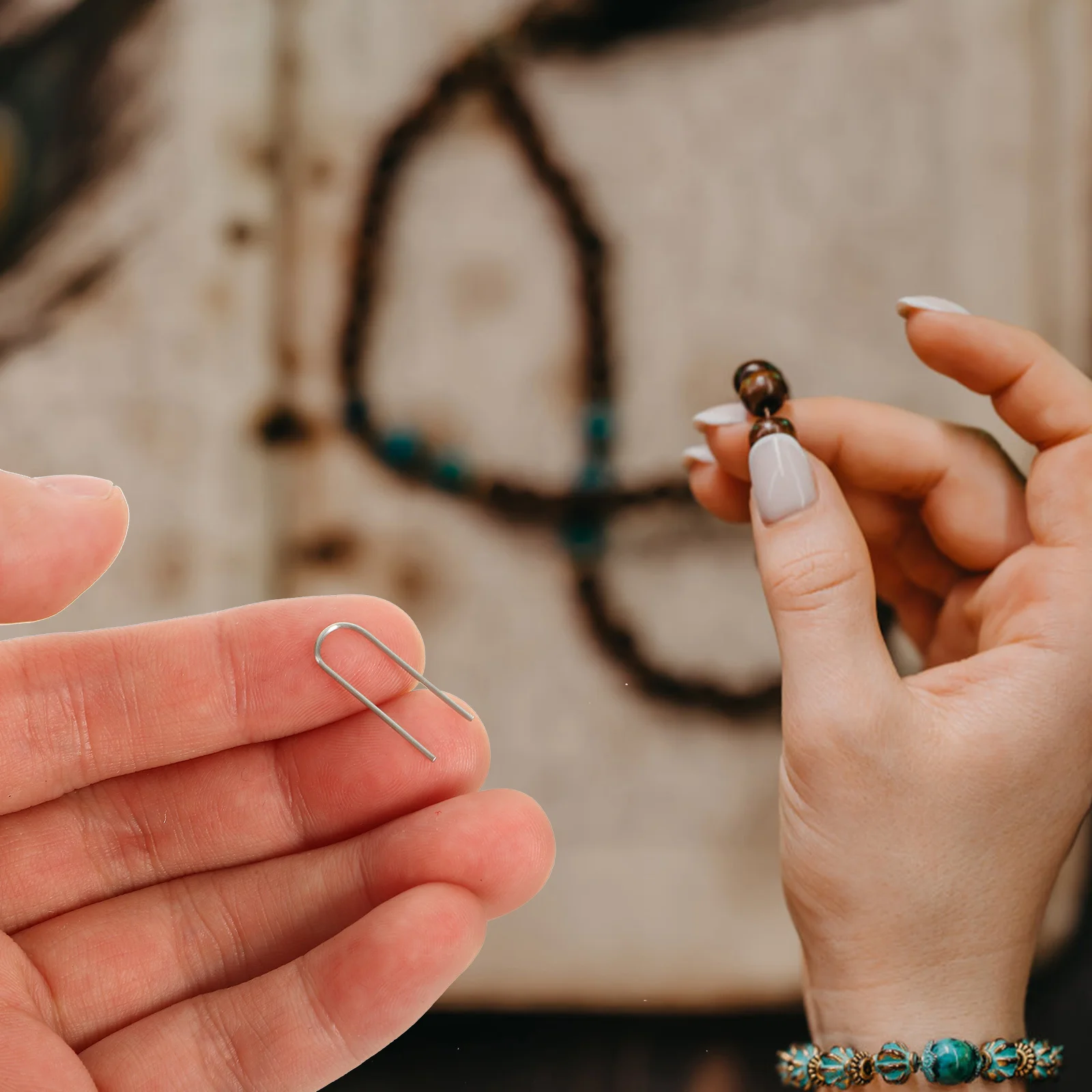 

150Pcs Nichrome Wire Hook U Shaped for Ceramics High Temperature Resistant DIY Craft Clay Firing Hanging Accessories