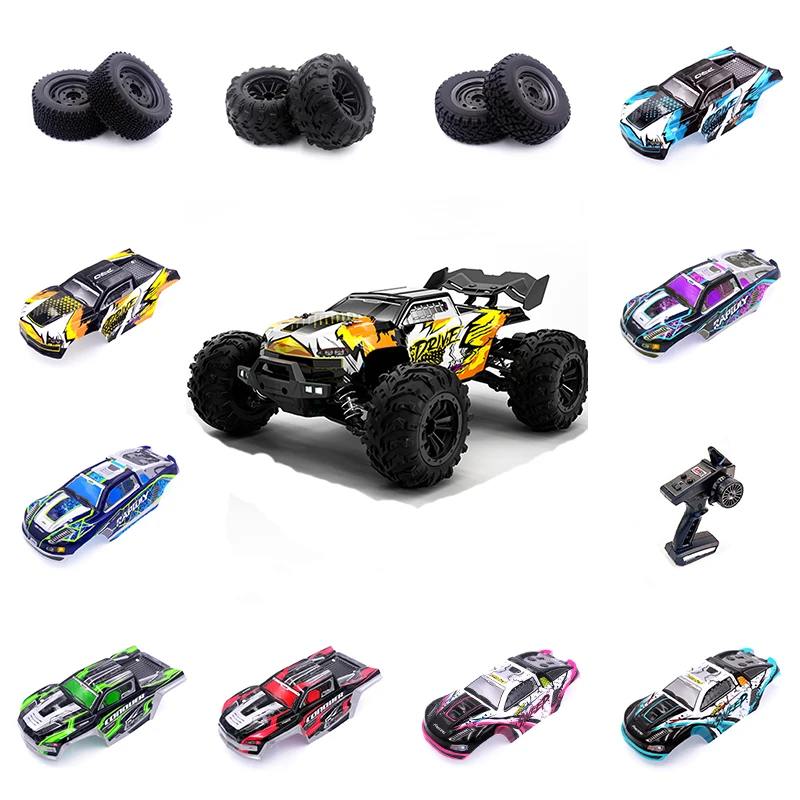 RC Car Accessories SCY 16101 16102 16103 16201 Remote Control 70/82/85mm Tire Car Shell Body High Speed Toy Car Upgrade RC Parts