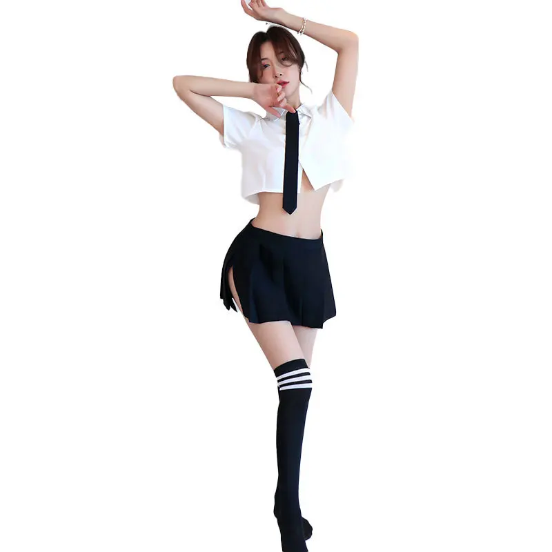 Sexy Japanse School Meisje Outfit Jk Student Geplooide Rok Warm Uniform Verleiding Jurk Sex Erotische Cosplay Lingerie