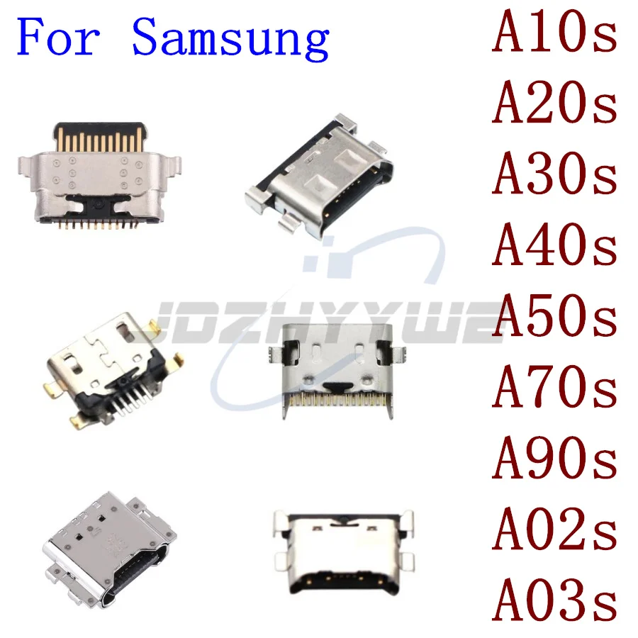 

10pcs USB Jack Connector Charging Dock Plug Port For Samsung A10s A20s A30s A40s A50s A70s A90s A02s A03s Micro Type-C Socket