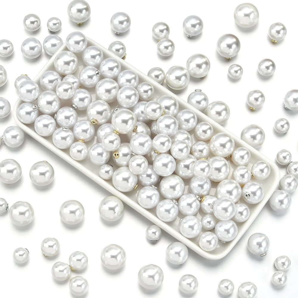 20pcs/lot 10-16mm Balls Silver Color Round Artificial Pearl Brooch Backs Stoppers Brooch Pins for Jewelry Making DIY Accessories view 4