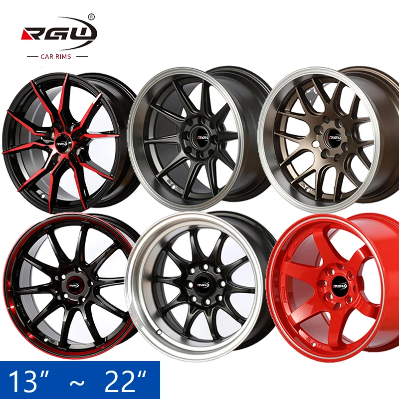 five hole mag car rim 14 15 16 17 18 20 22 inch wheels 5x100 5 holes 4 lug 100 aluminum alloy wheel rims 5x114.3 for car 4*100